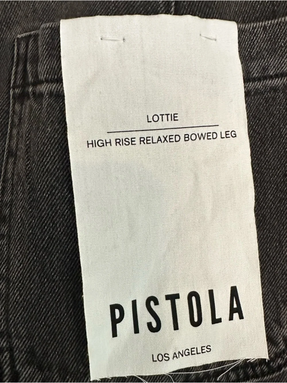 Pistola Lottie High Rise Relaxed Bowed Leg Jeans Zen Black Size 26 NWT - Picture 7 of 10